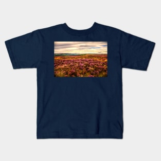 Pink Heather On The Yorkshire Moors Kids T-Shirt